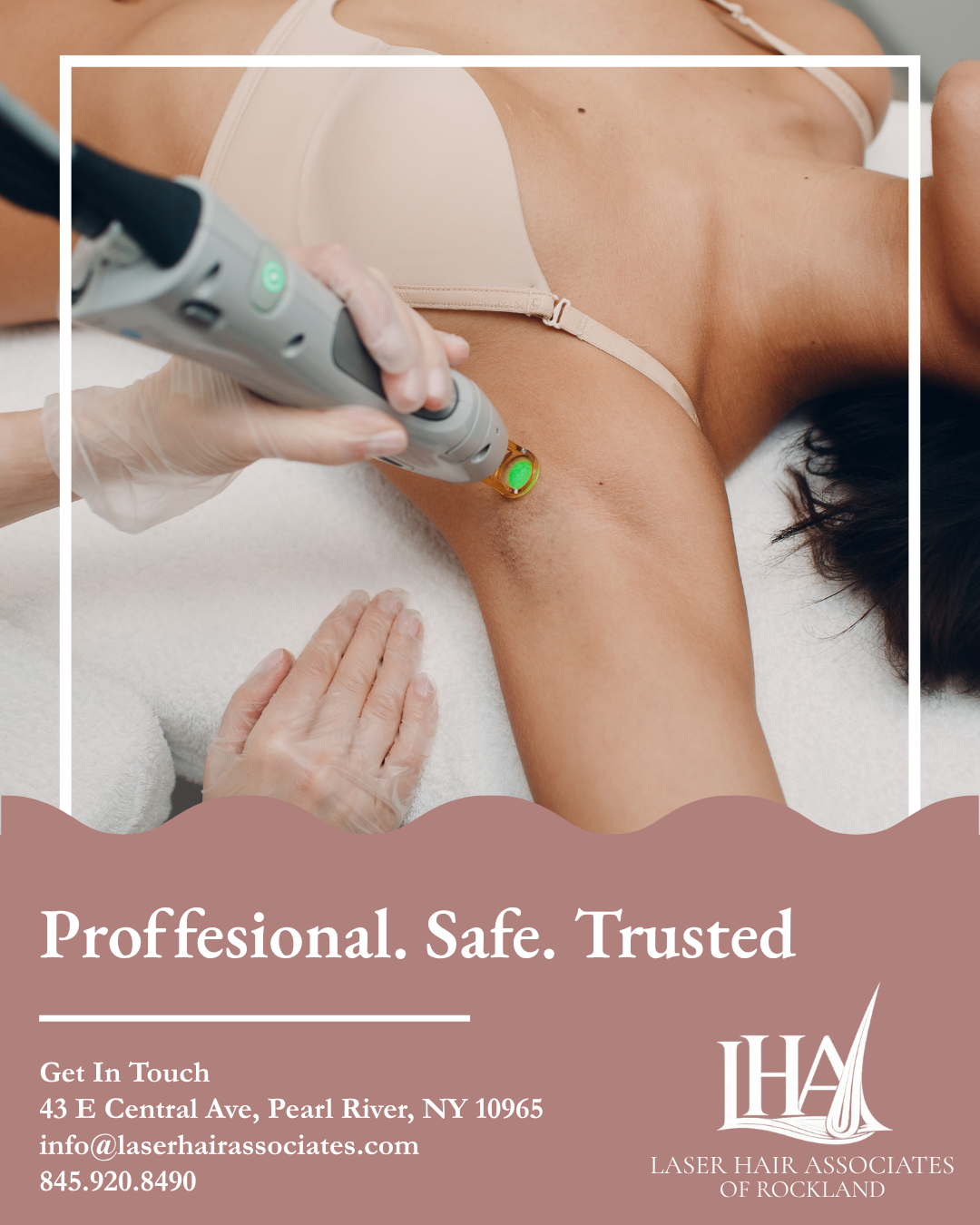 Laser Hair Associates professional safe trusted brand campaign